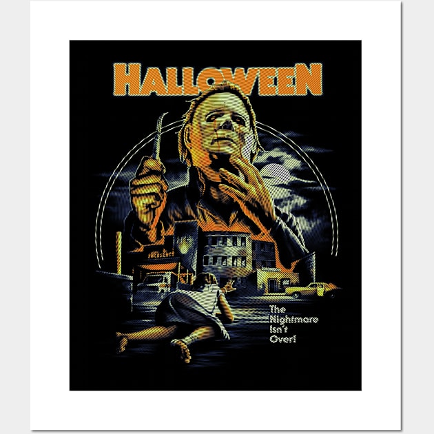 Retro Halloween Movie Wall Art by Jogja Istimewa